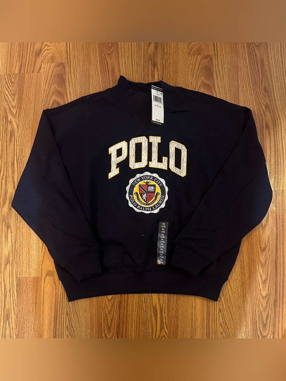 Polo Ralph Lauren Girl’s Logo Crest Fleece Sweatshirt, Size XL (16)